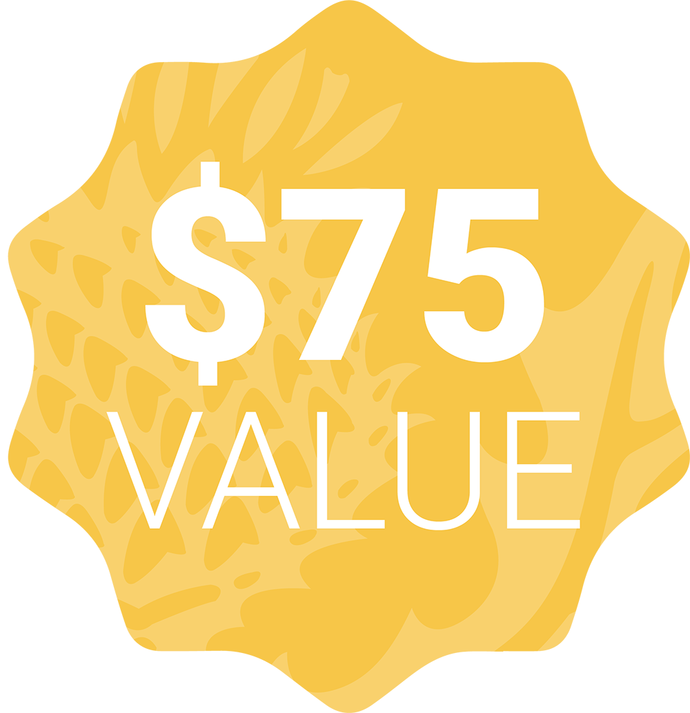 75 dollar value badge