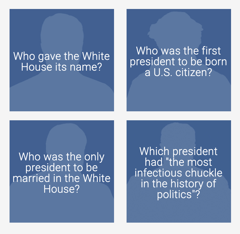 Trivia questions about presidents